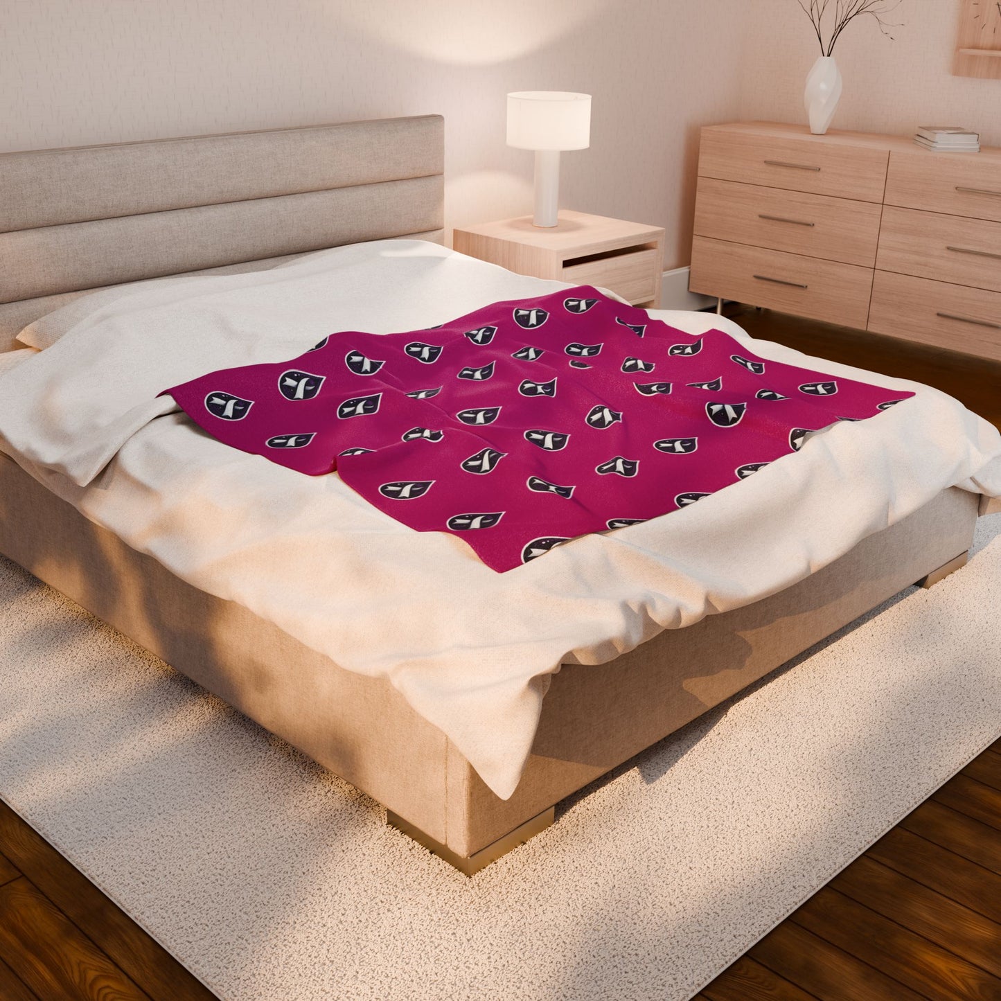 Sjögren's Disease Cozy Velveteen Plush Blanket - Soft Layer for Comfort & Warmth (Pink)