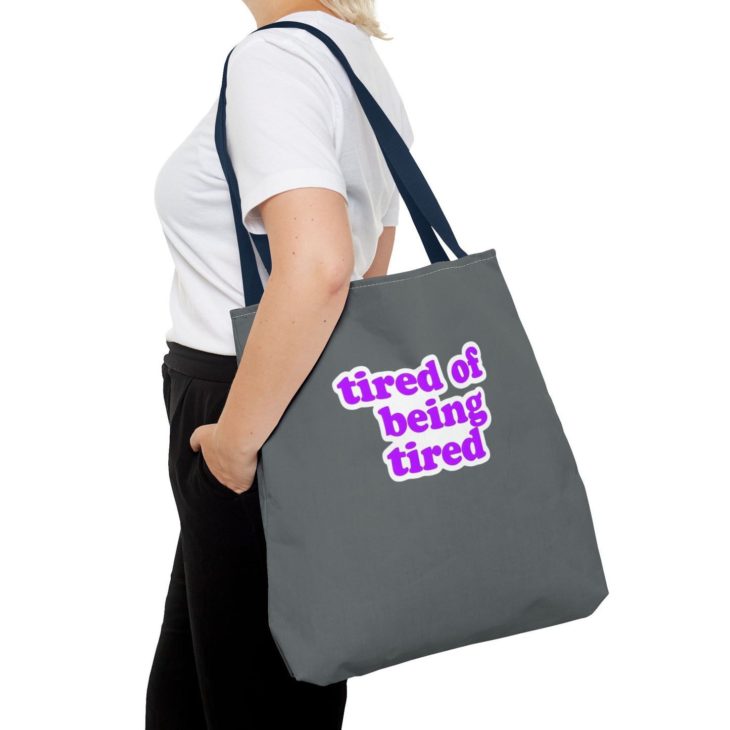 Autoimmune Disease Awareness Tote Bag - "Bad Ass Spoonie Squad" (Dark Grey)