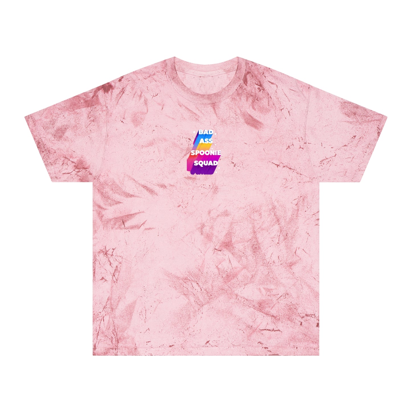 Unisex Color Blast T-Shirt - "Bad Ass Spoonie Squad" - Sjögren's Disease Awareness