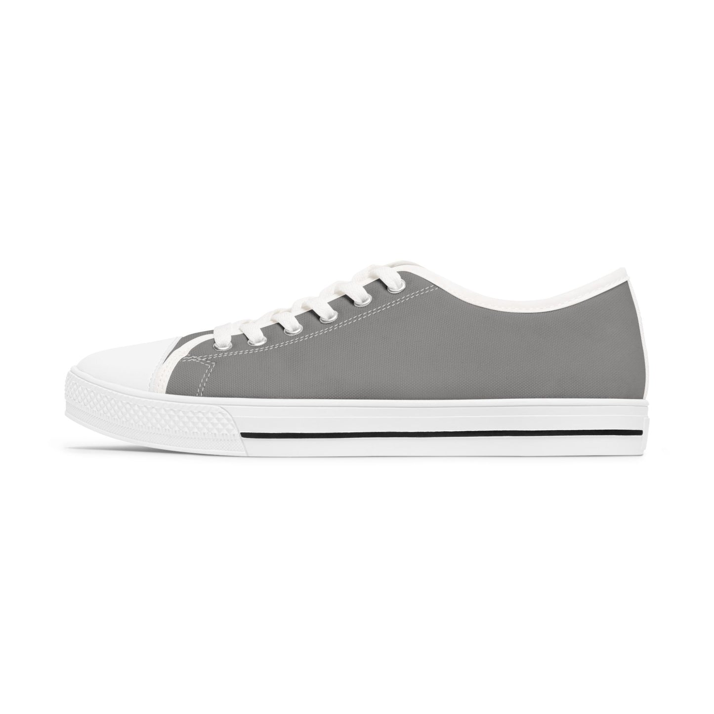 Inspirational Women's Low Top Sneakers - Unstoppable Warrior Design (Gray)
