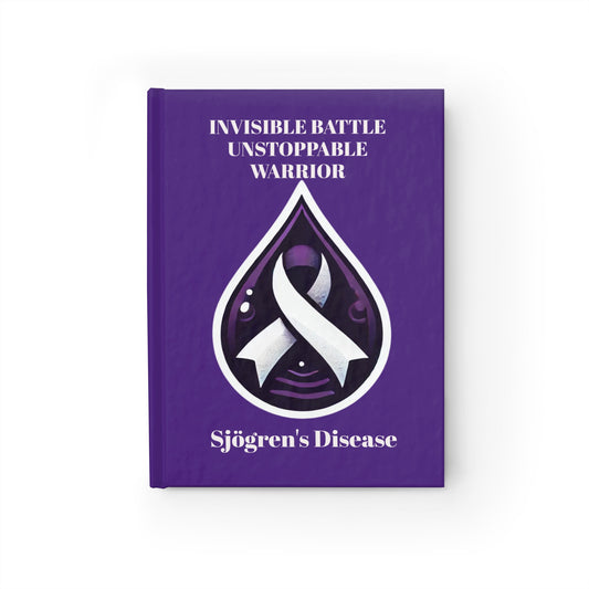 Empowering Journal - Unstoppable Warrior | Sjögren's Disease Awareness (Dark Purple)