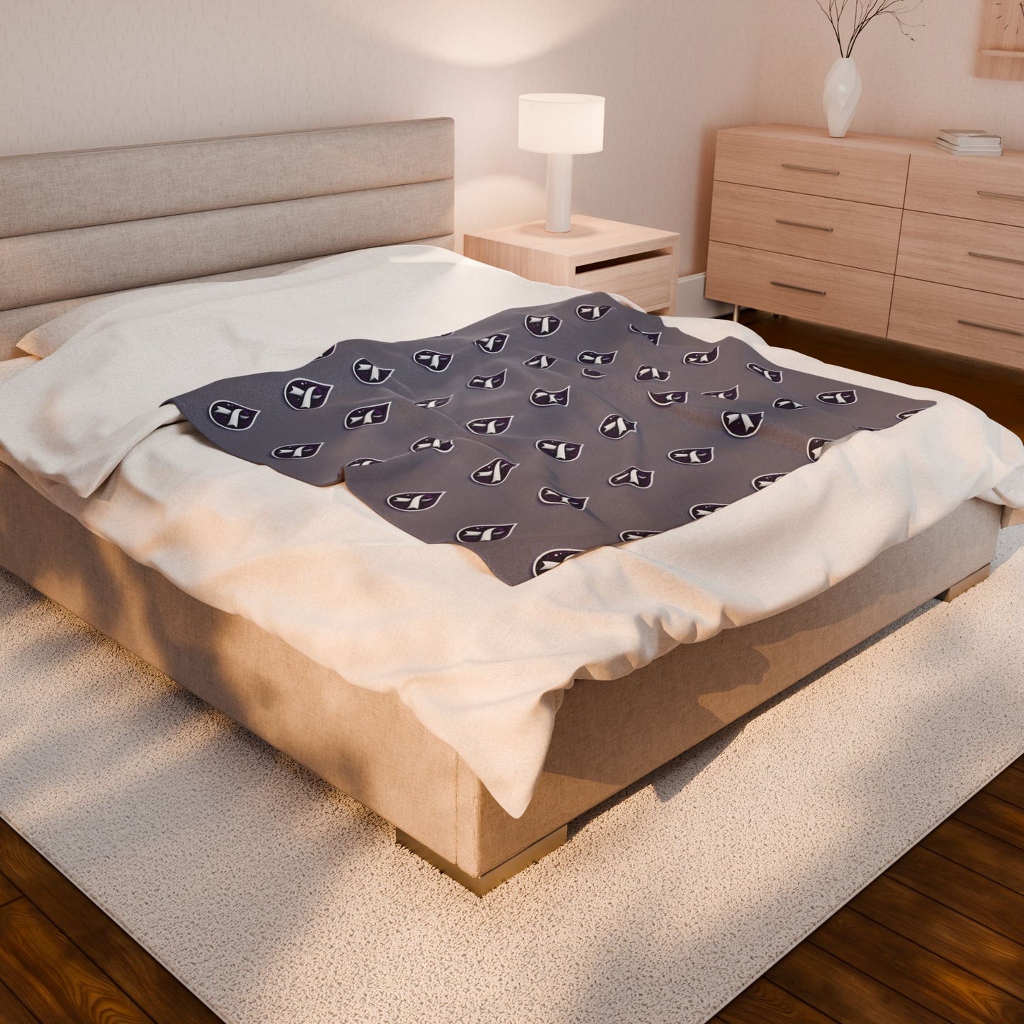 Sjögren's Disease Cozy Velveteen Plush Blanket - Soft Layer for Comfort & Warmth (Gray)