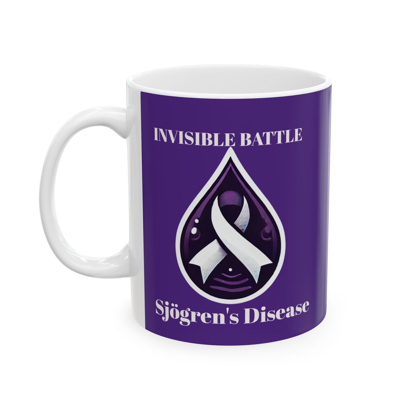 Inspirational Ceramic Mug - Unstoppable Warrior Design (11oz & 15oz) (Dark Purple)