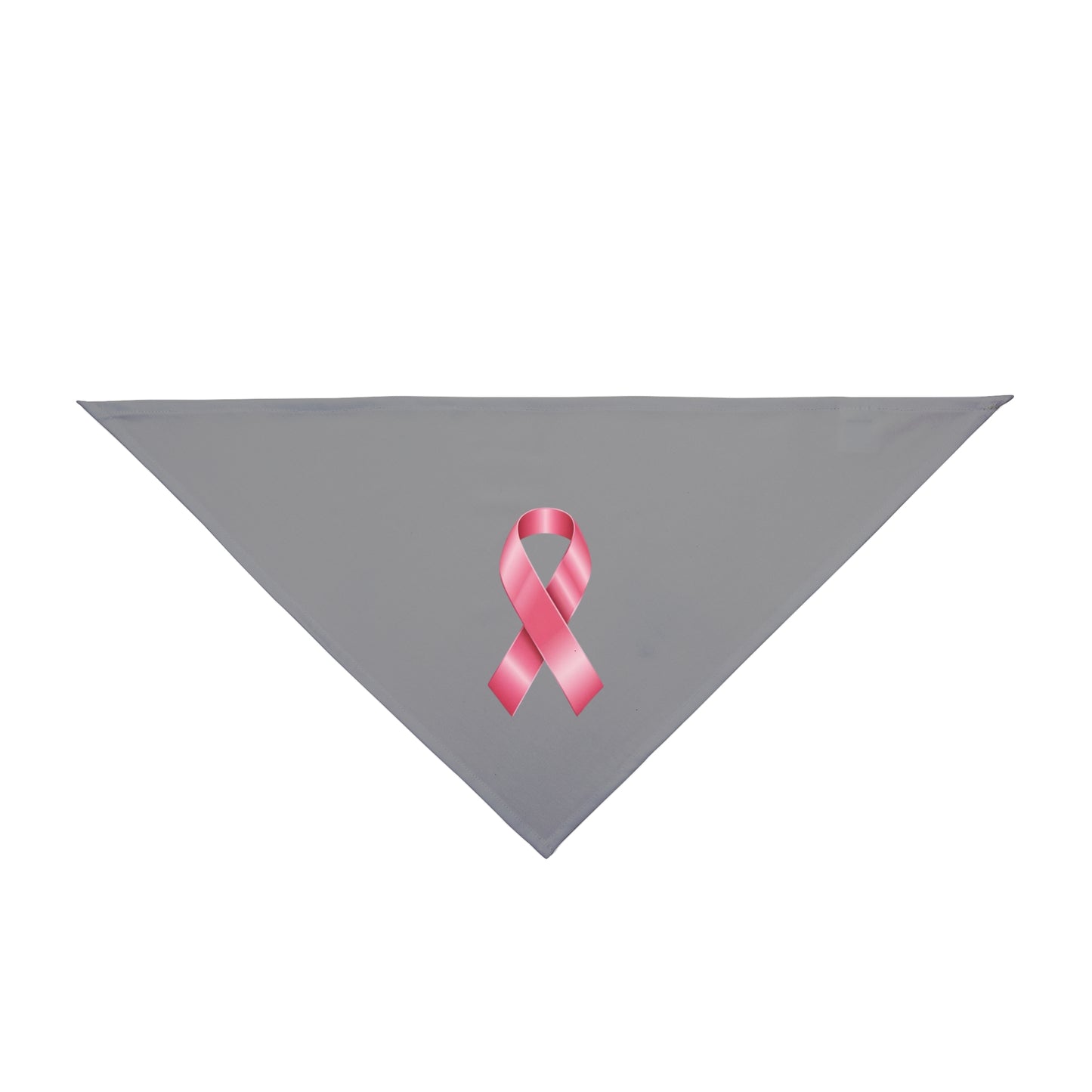 Breast Cancer Pet Bandana - Supportive Dog Accessory for Awareness Events (Gray)