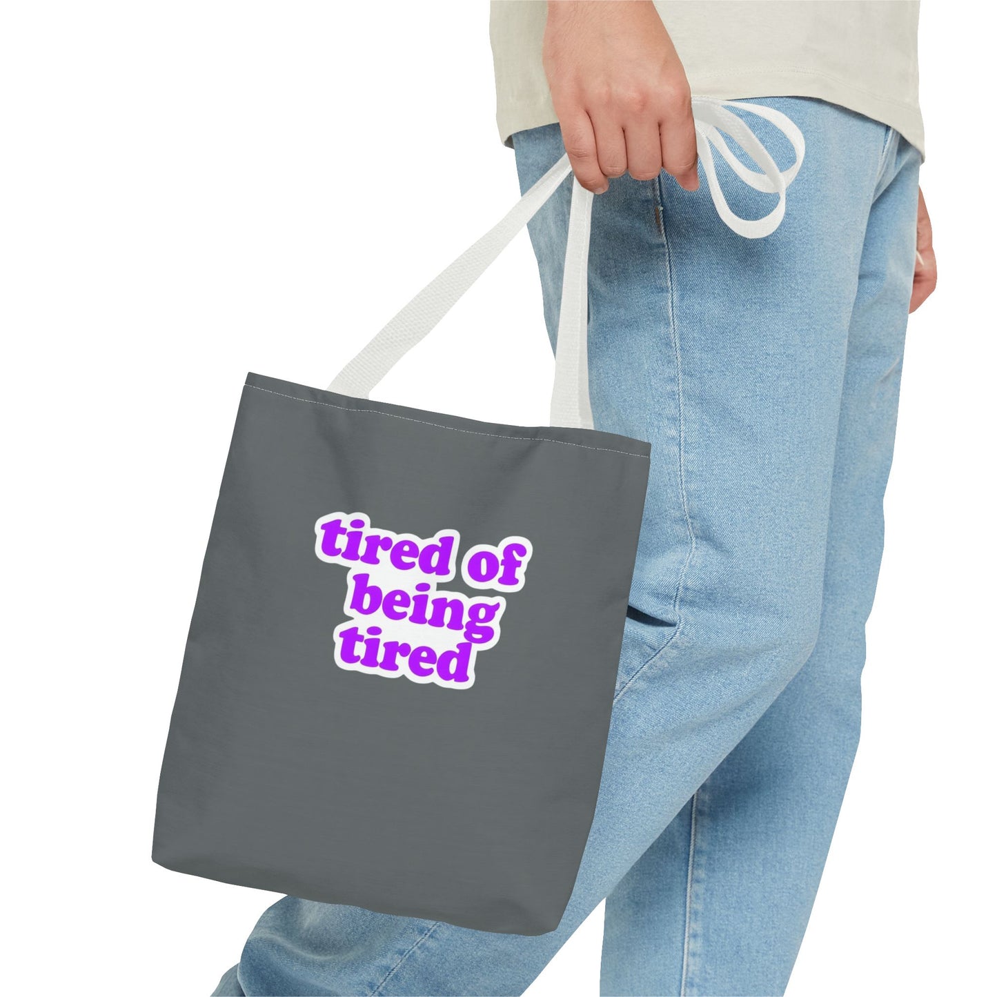 Autoimmune Disease Awareness Tote Bag - "Bad Ass Spoonie Squad" (Dark Grey)
