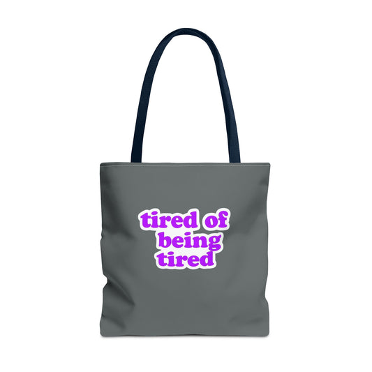 Autoimmune Disease Awareness Tote Bag - "Bad Ass Spoonie Squad" (Dark Grey)