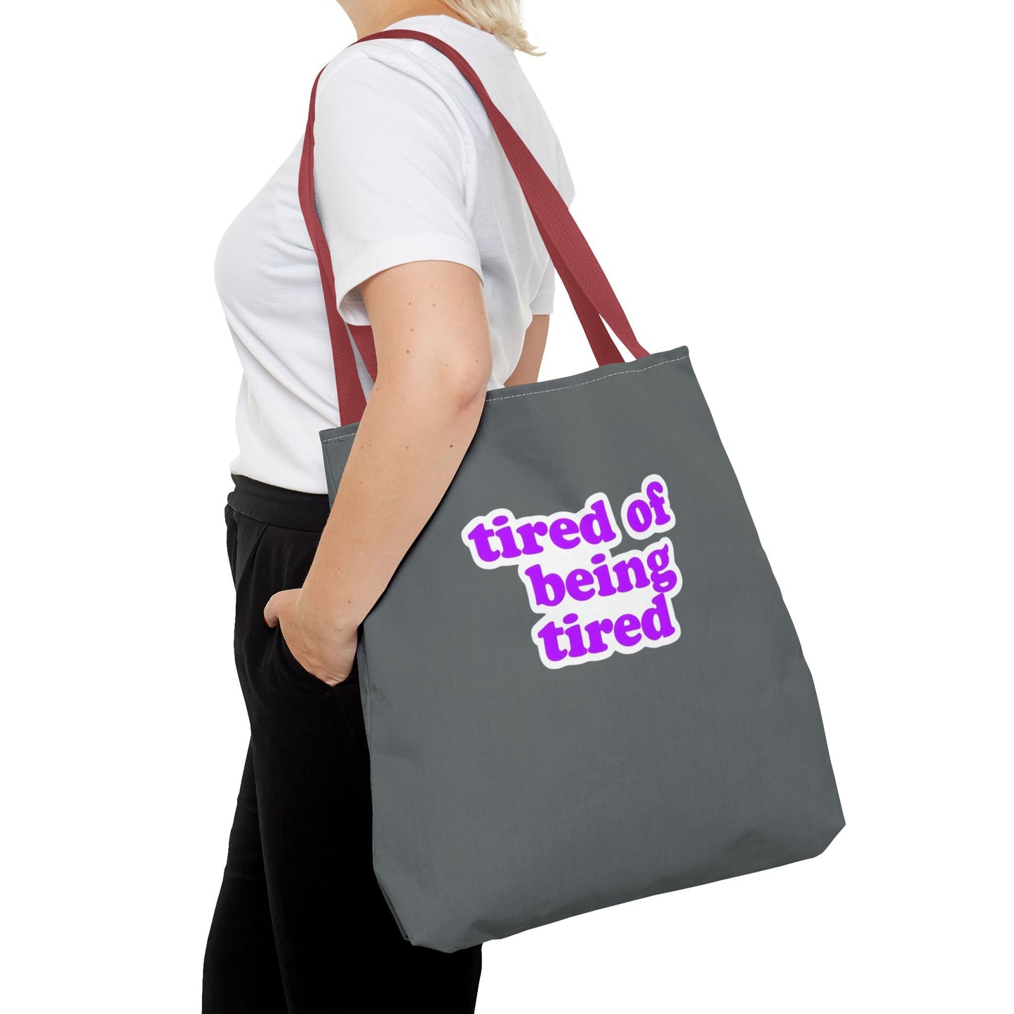 Autoimmune Disease Awareness Tote Bag - "Bad Ass Spoonie Squad" (Dark Grey)