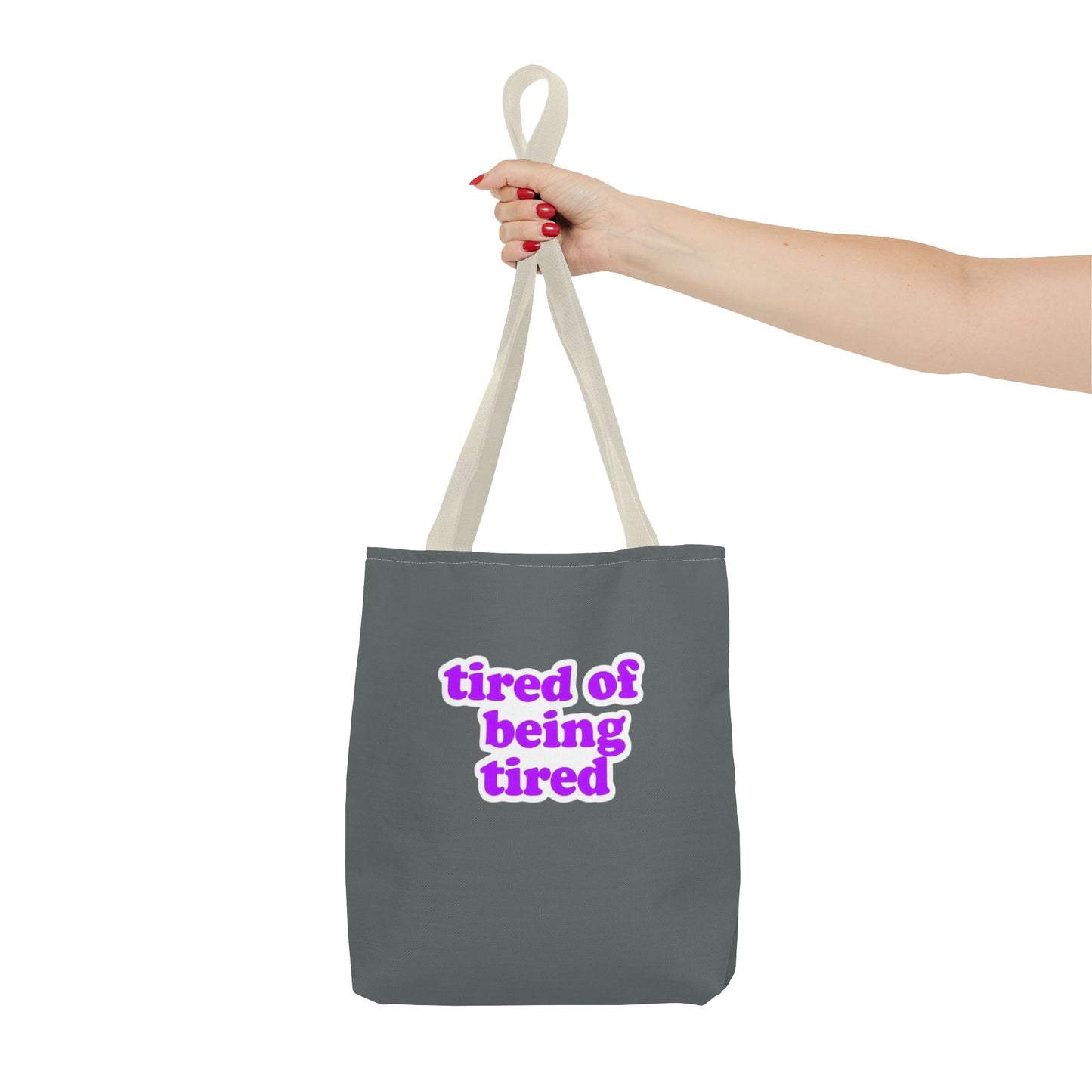 Autoimmune Disease Awareness Tote Bag - "Bad Ass Spoonie Squad" (Dark Grey)