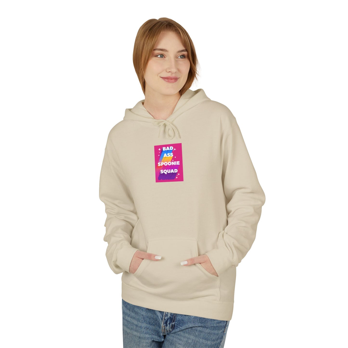 Sjögren's Disease - "Bad Ass Spoonie Squad" Unisex Fleece Hoodie