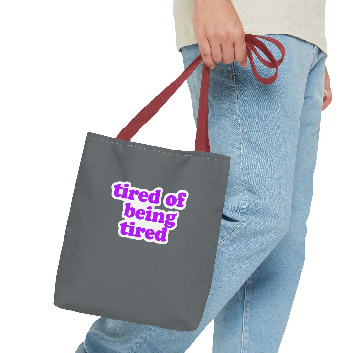 Autoimmune Disease Awareness Tote Bag - "Bad Ass Spoonie Squad" (Dark Grey)