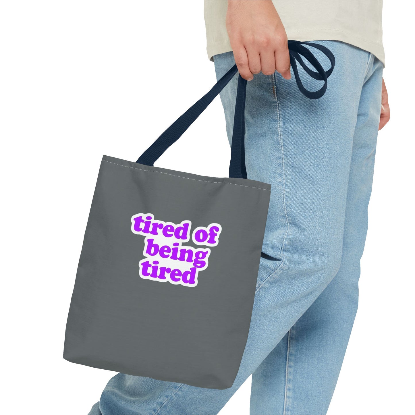 Autoimmune Disease Awareness Tote Bag - "Bad Ass Spoonie Squad" (Dark Grey)