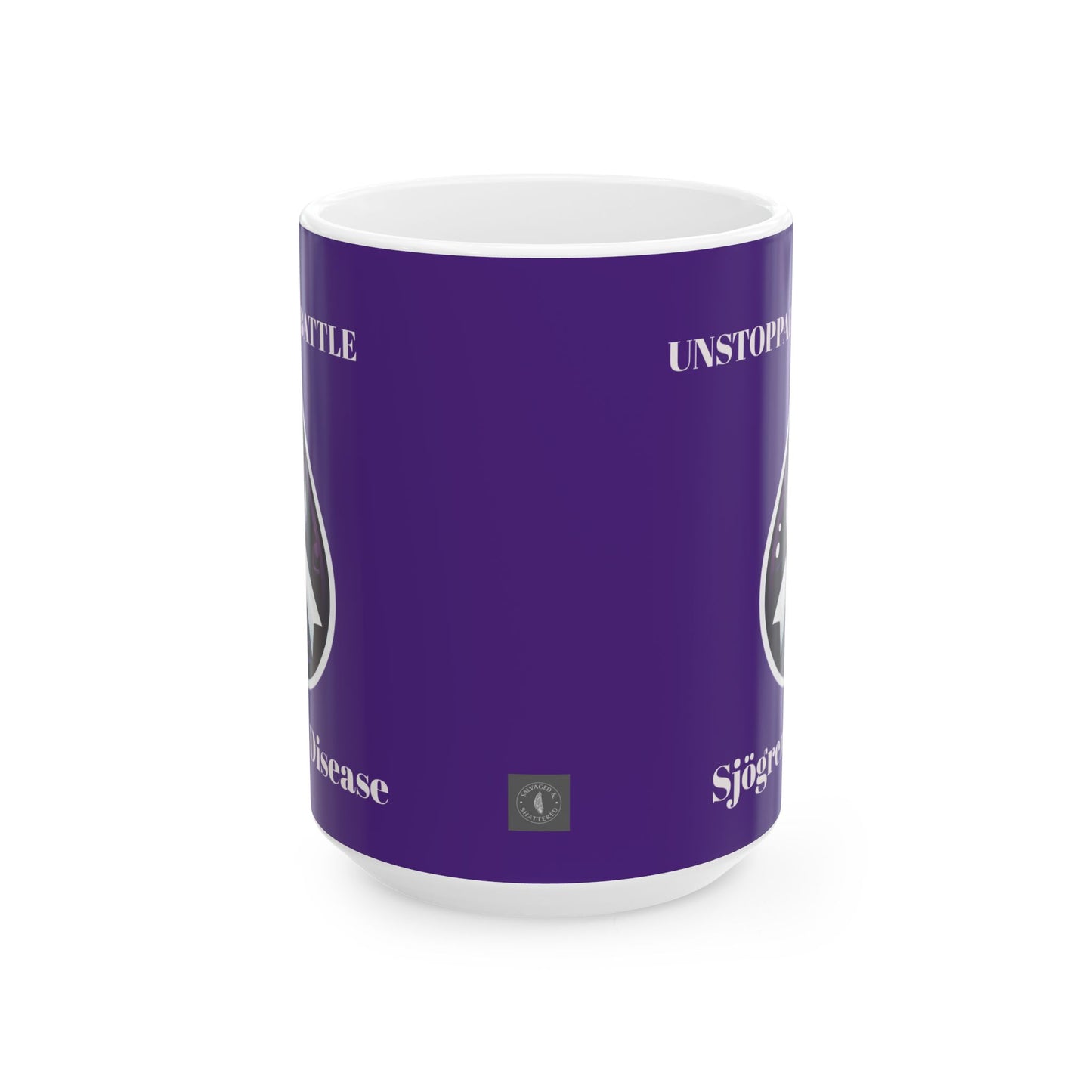 Inspirational Ceramic Mug - Unstoppable Warrior Design (11oz & 15oz) (Dark Purple)