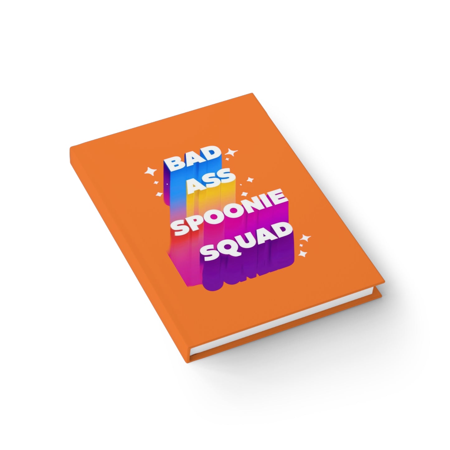 Autoimmune Disease Empowering Journal - "Bad Ass Spoonie Squad" (Crusta/Light Orange)