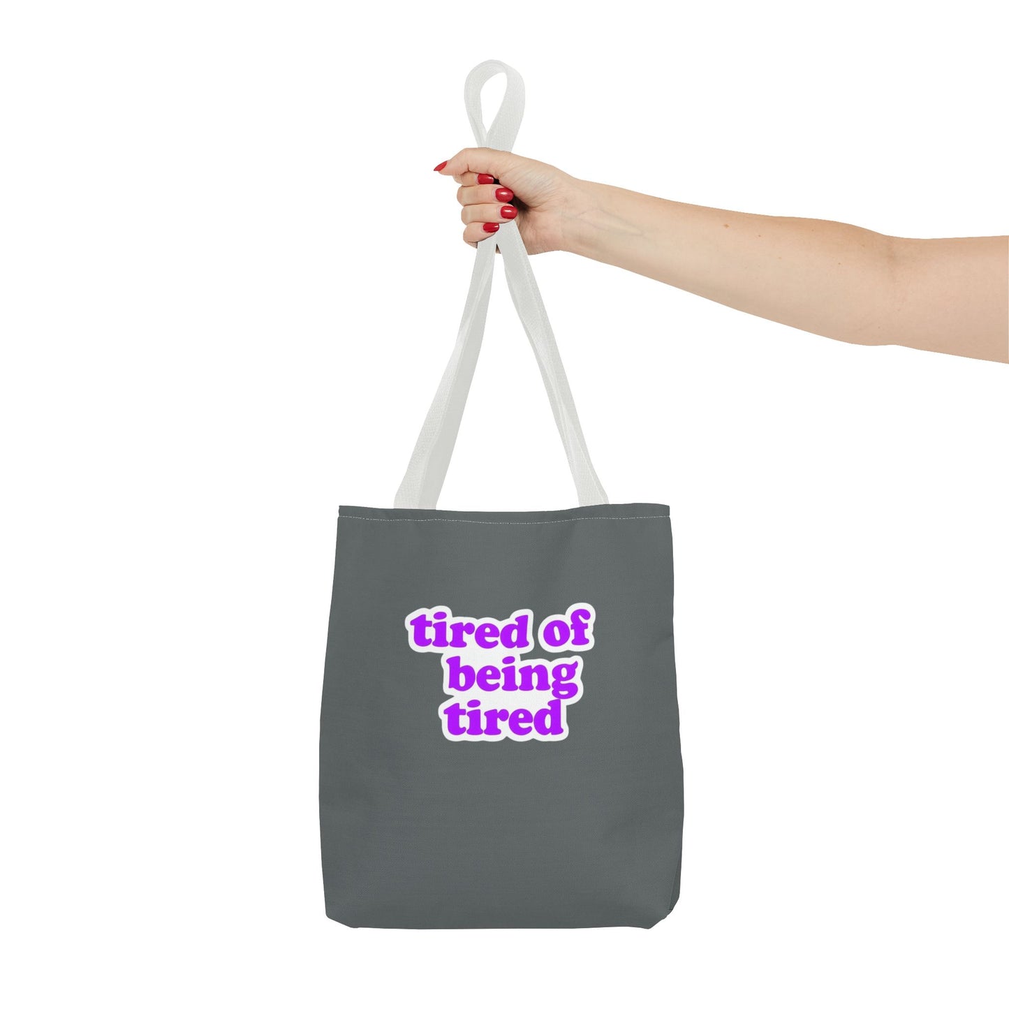 Autoimmune Disease Awareness Tote Bag - "Bad Ass Spoonie Squad" (Dark Grey)