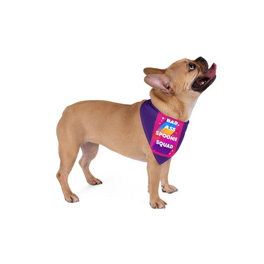 Sjögren's Disease ""Bad Ass Spoonie Squad"" | Pet Bandana - Supportive Dog Accessory for Awareness Events
