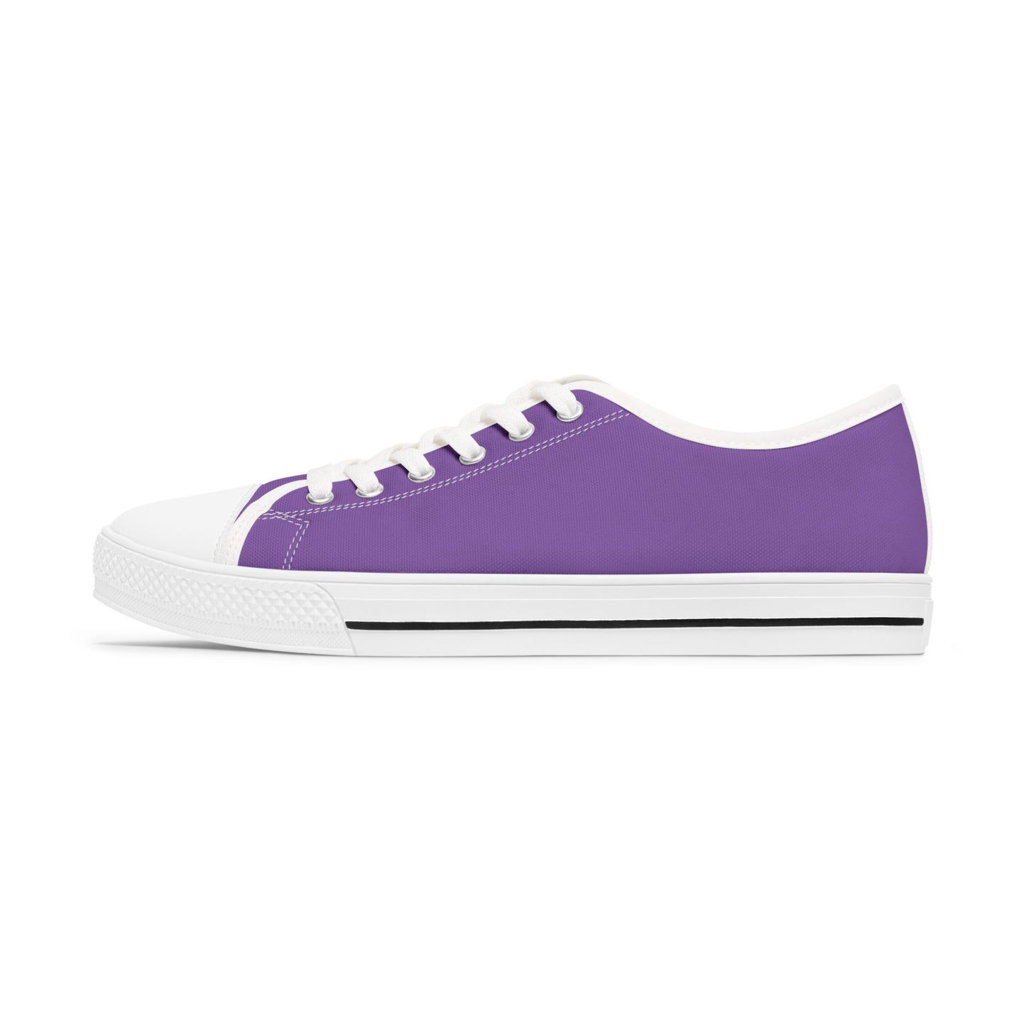 Inspirational Women's Low Top Sneakers - Unstoppable Warrior Design (Purple)