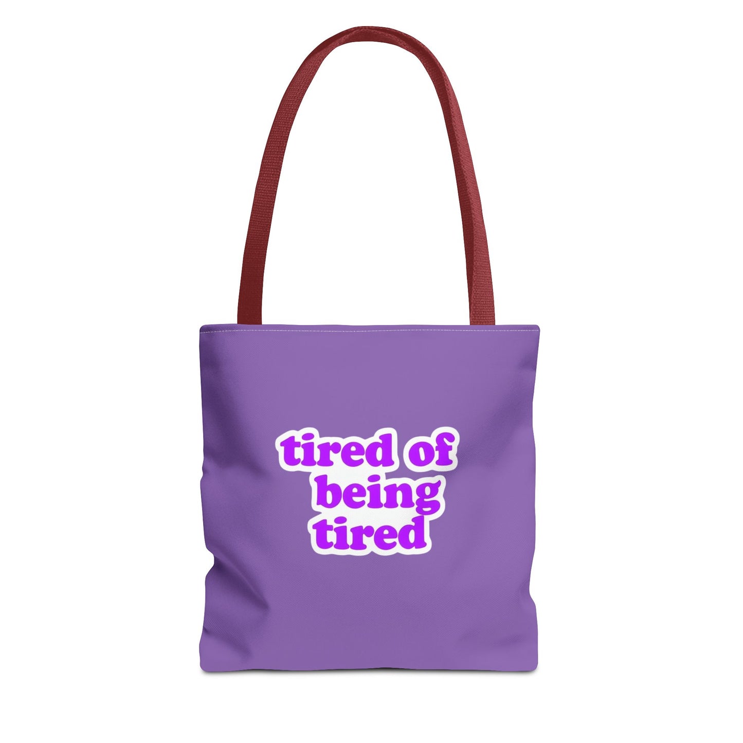 Autoimmune Disease Awareness Tote Bag - "tired of being tired" (Purple)