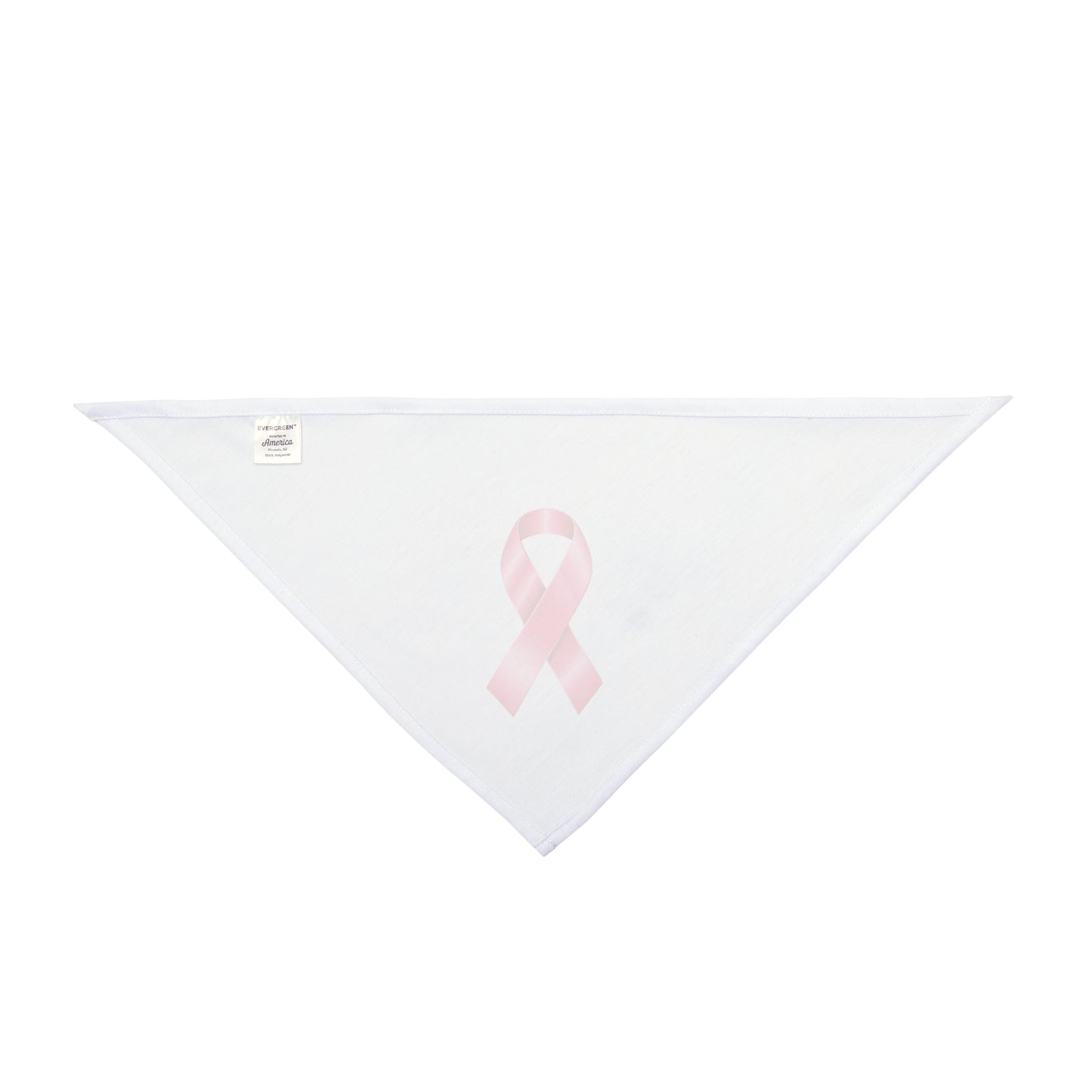 Breast Cancer Pet Bandana - Supportive Dog Accessory for Awareness Events (White)