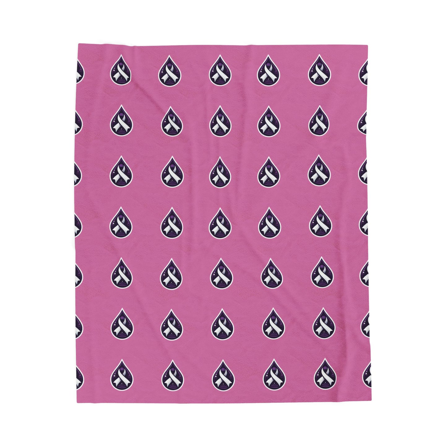 Sjögren's Disease Cozy Velveteen Plush Blanket - Soft Layer for Comfort & Warmth (Light Pink)