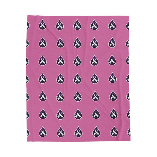 Sjögren's Disease Cozy Velveteen Plush Blanket - Soft Layer for Comfort & Warmth (Light Pink)
