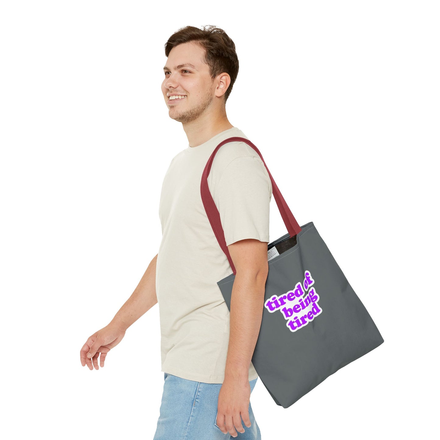 Autoimmune Disease Awareness Tote Bag - "Bad Ass Spoonie Squad" (Dark Grey)