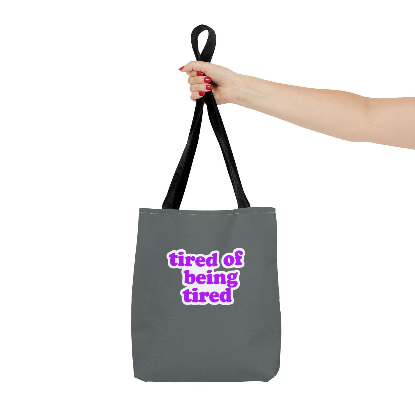 Autoimmune Disease Awareness Tote Bag - "Bad Ass Spoonie Squad" (Dark Grey)