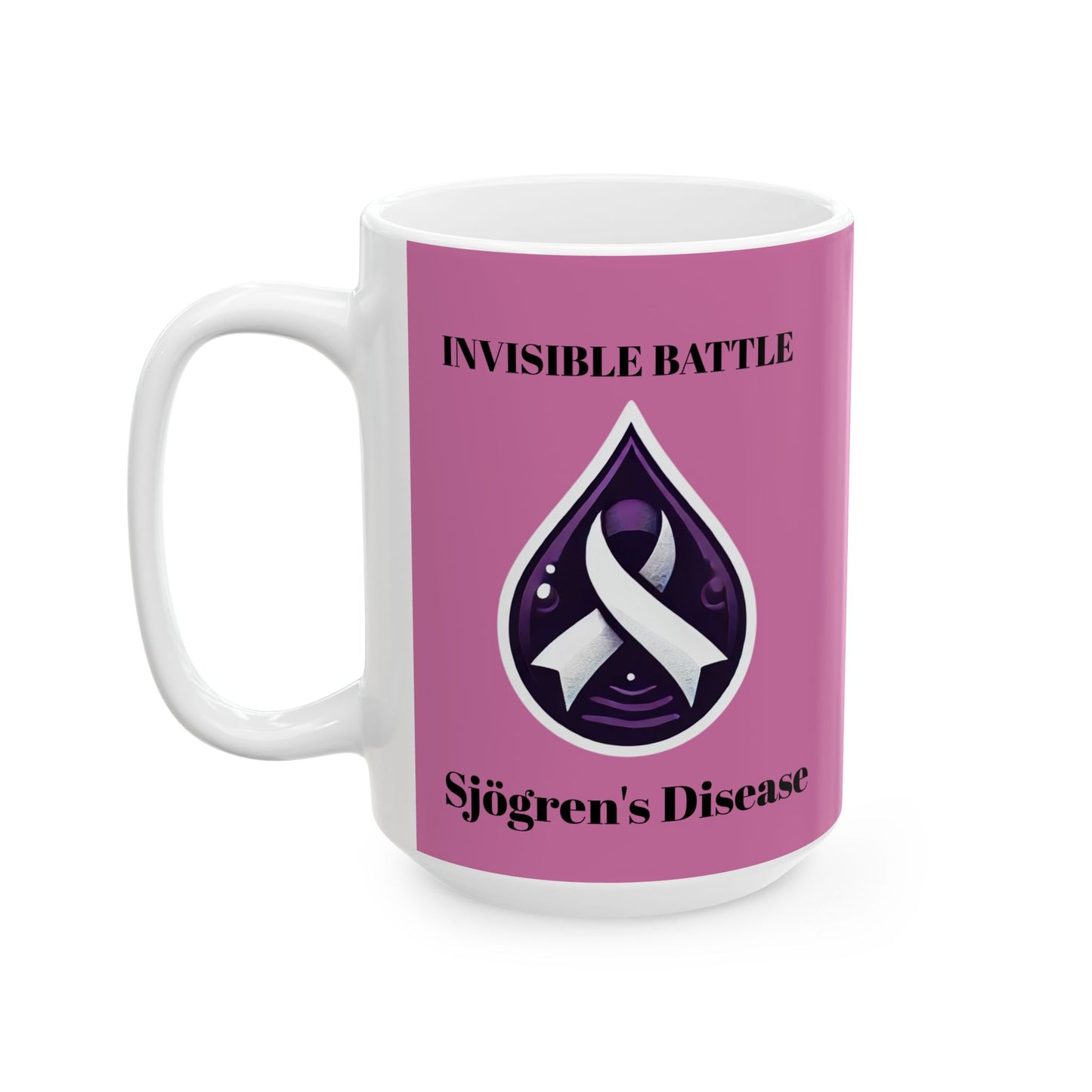 Inspirational Ceramic Mug - Unstoppable Warrior Design (11oz & 15oz) (Pink)