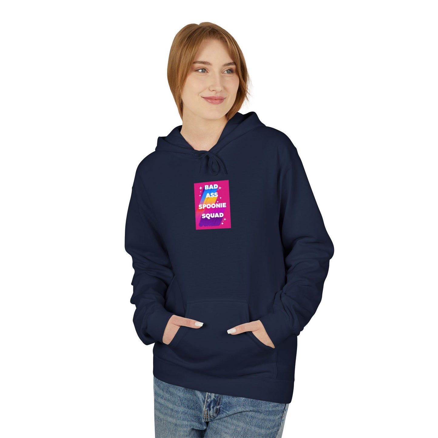 Sjögren's Disease - "Bad Ass Spoonie Squad" Unisex Fleece Hoodie