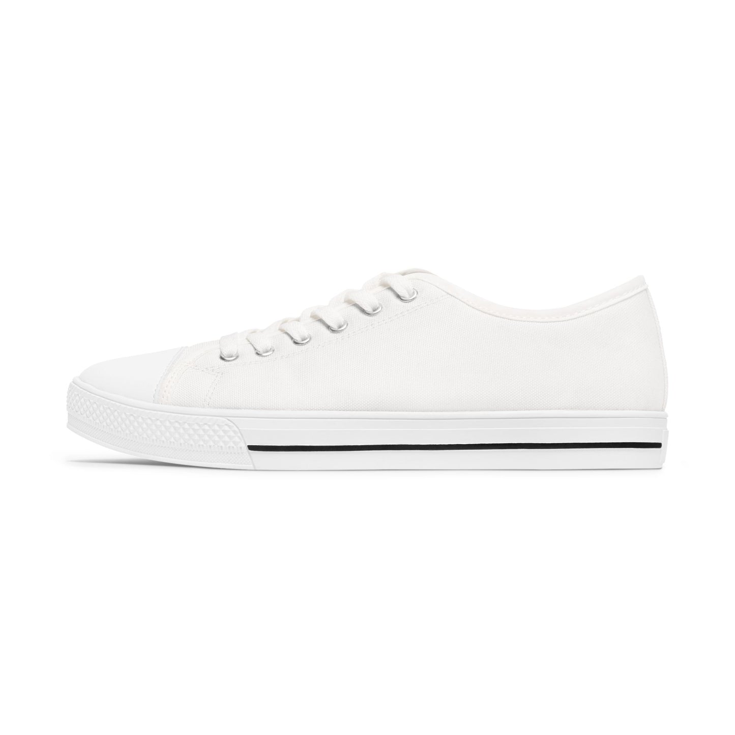 Inspirational Women's Low Top Sneakers - Unstoppable Warrior Design (White)