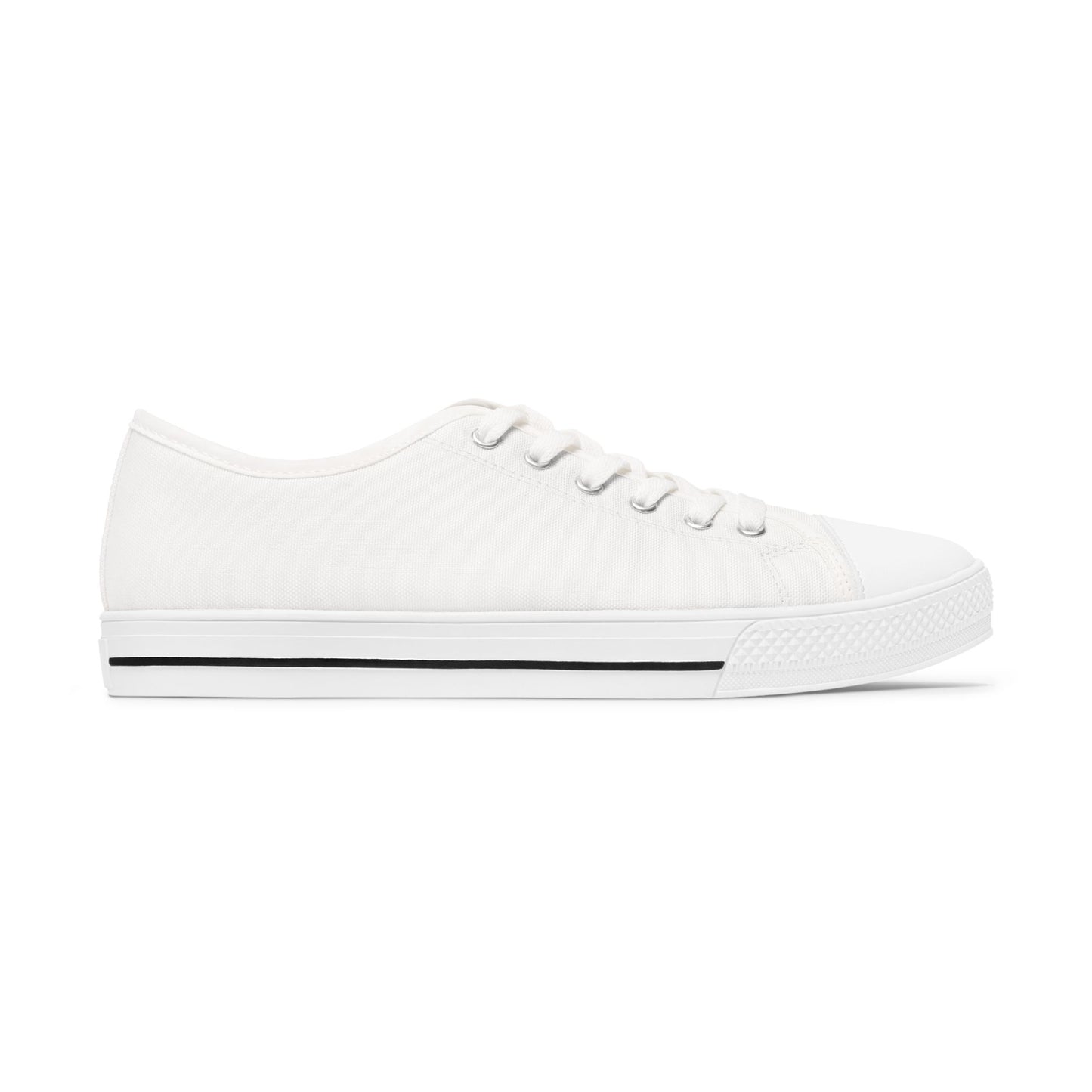Inspirational Women's Low Top Sneakers - Unstoppable Warrior Design (White)