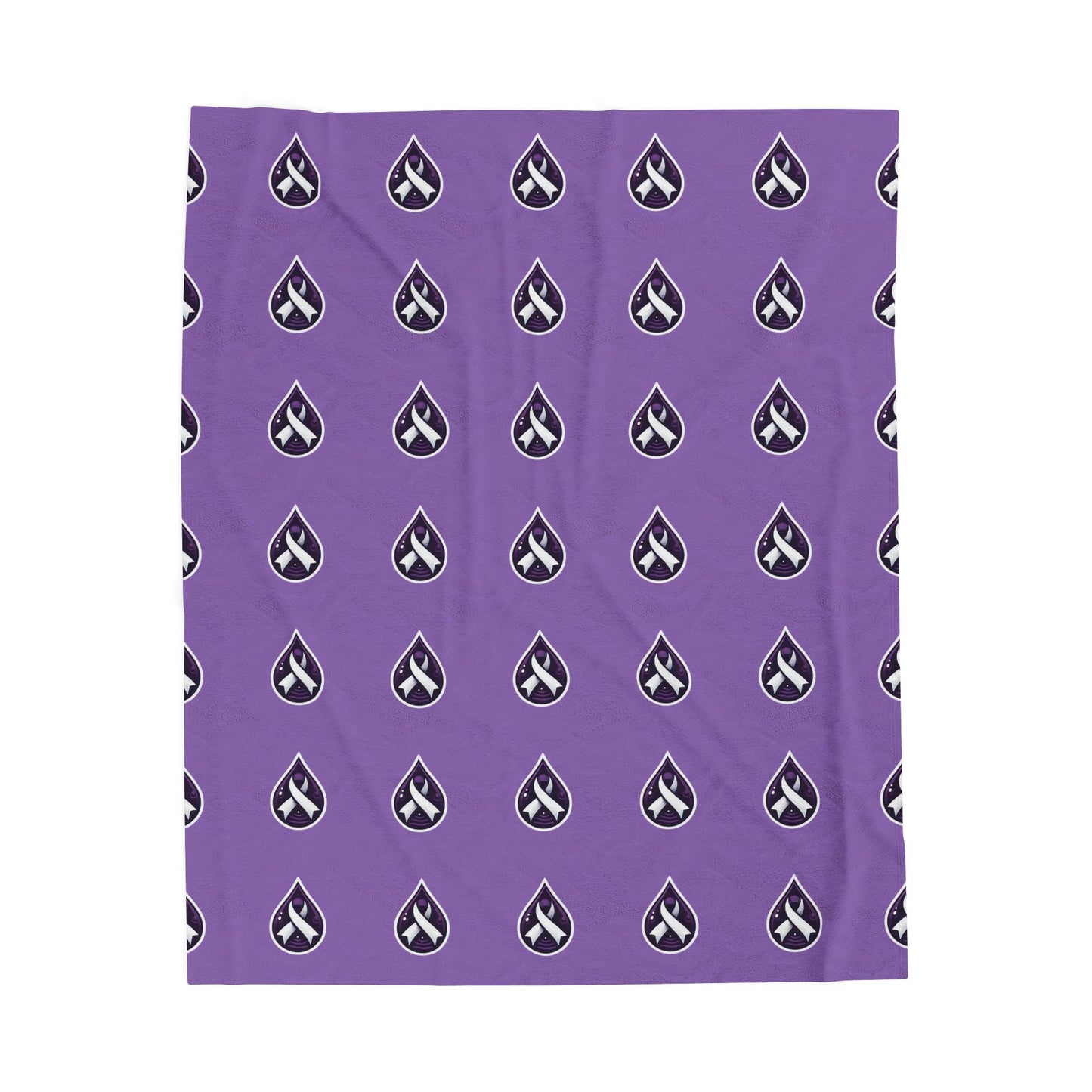 Sjögren's Disease Cozy Velveteen Plush Blanket - Soft Layer for Comfort & Warmth (Purple)