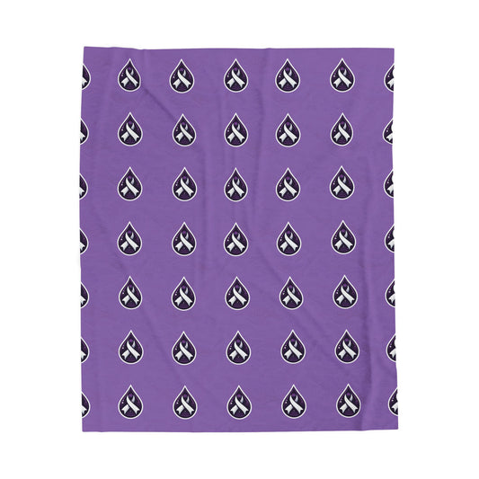 Sjögren's Disease Cozy Velveteen Plush Blanket - Soft Layer for Comfort & Warmth (Purple)