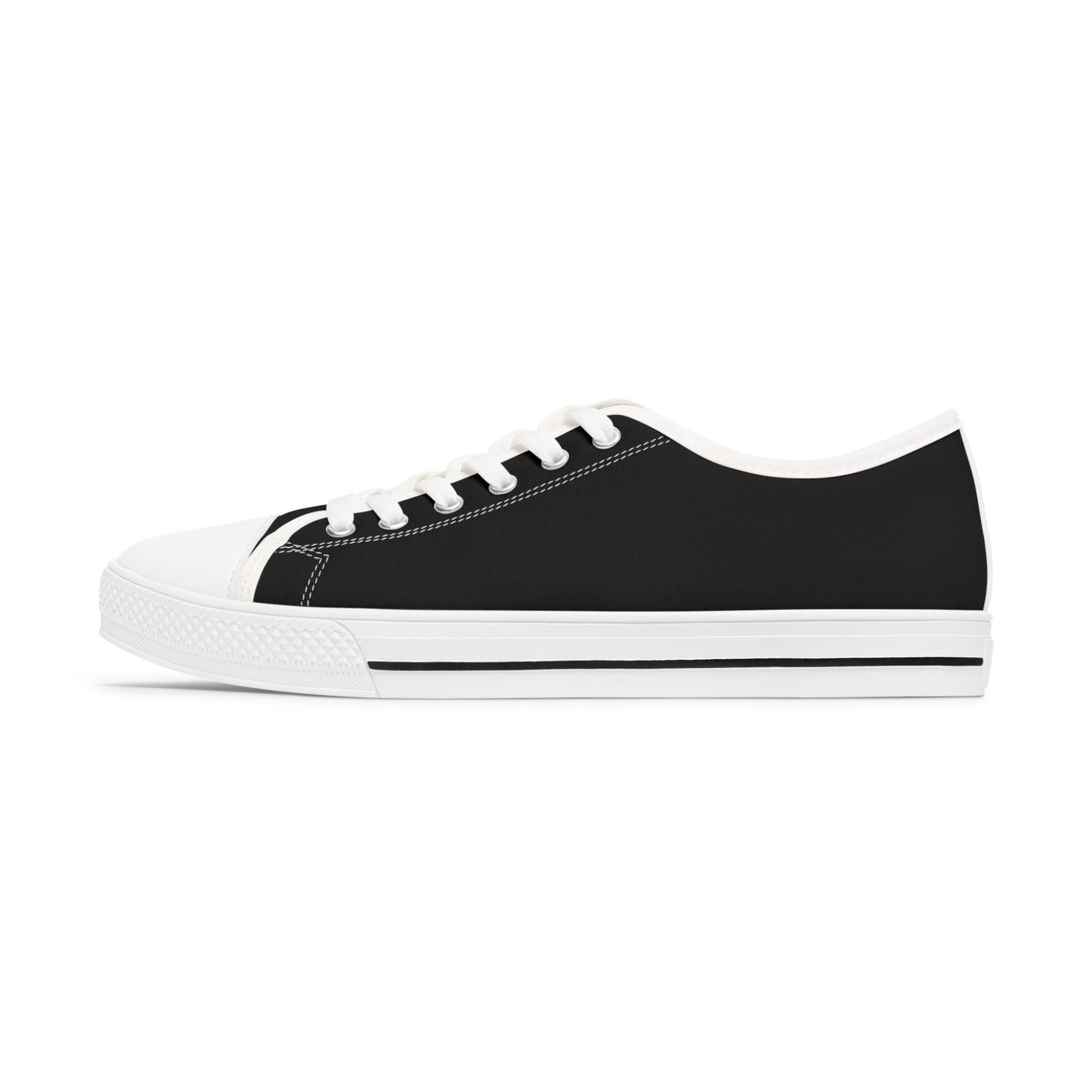 Inspirational Women's Low Top Sneakers - Unstoppable Warrior Design (Black)