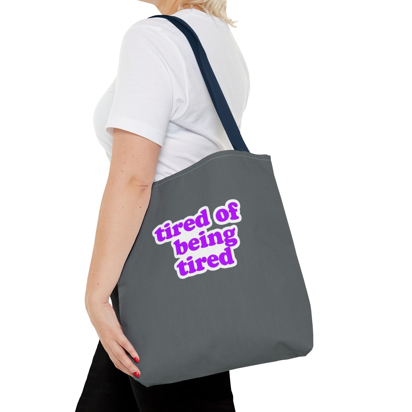 Autoimmune Disease Awareness Tote Bag - "Bad Ass Spoonie Squad" (Dark Grey)