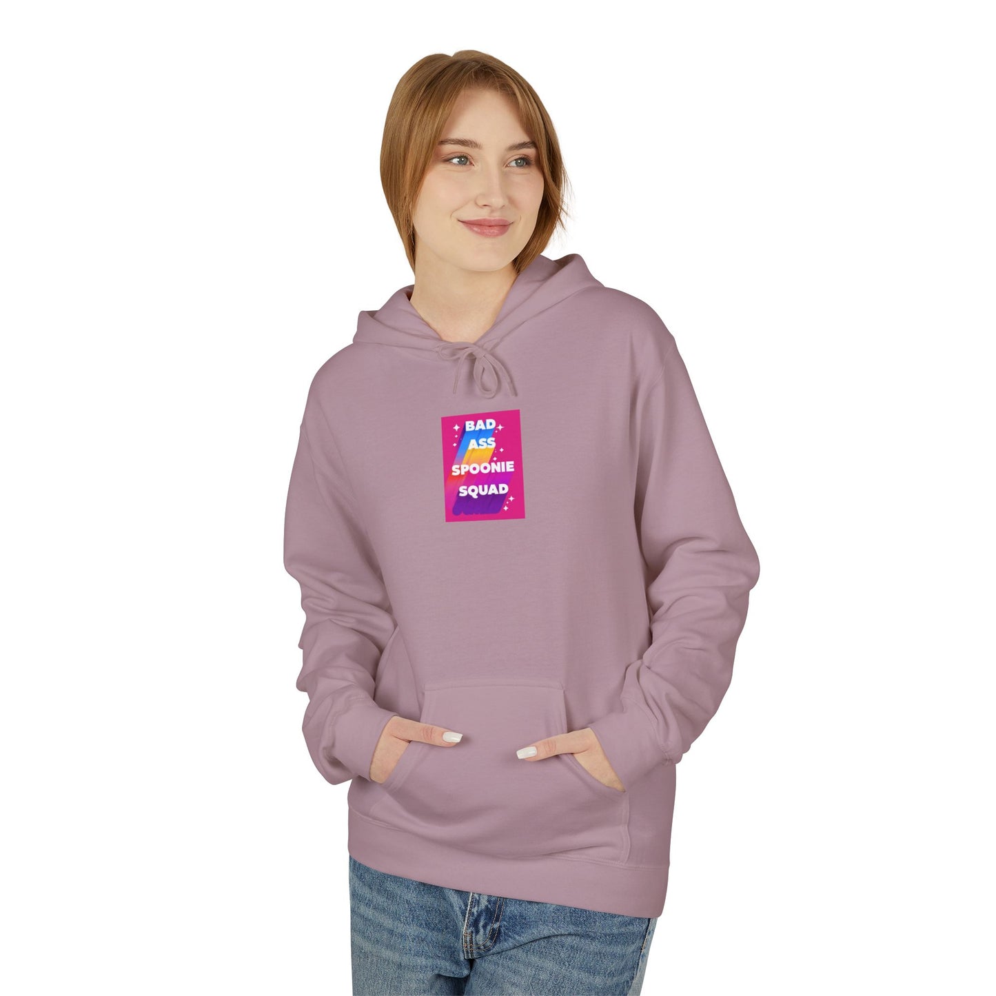 Sjögren's Disease - "Bad Ass Spoonie Squad" Unisex Fleece Hoodie
