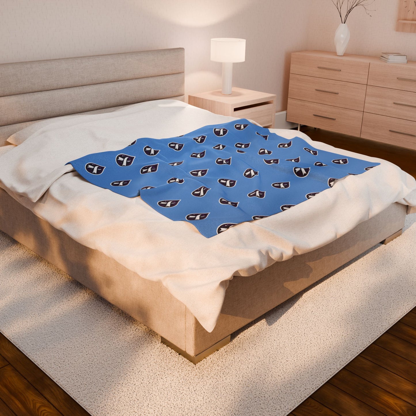 Sjögren's Disease Cozy Velveteen Plush Blanket - Soft Layer for Comfort & Warmth (Light Blue)