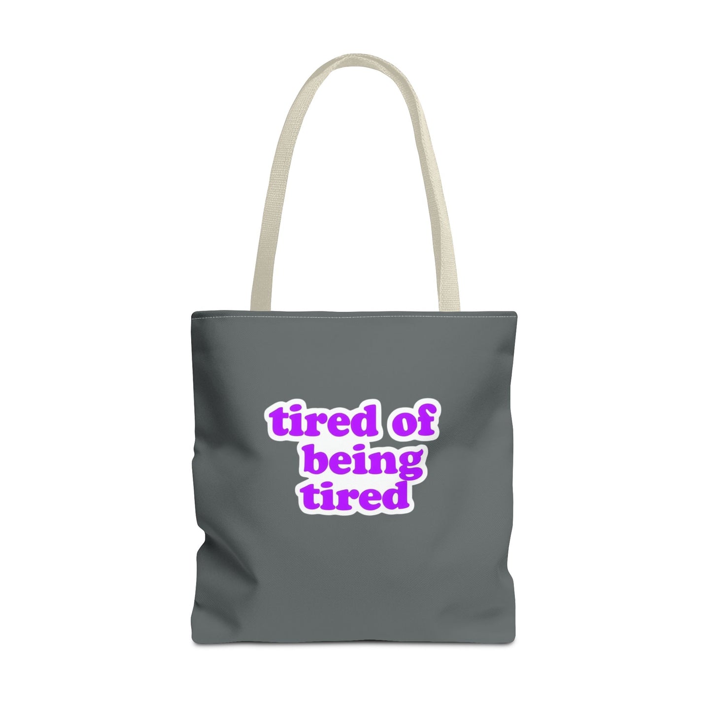Autoimmune Disease Awareness Tote Bag - "Bad Ass Spoonie Squad" (Dark Grey)
