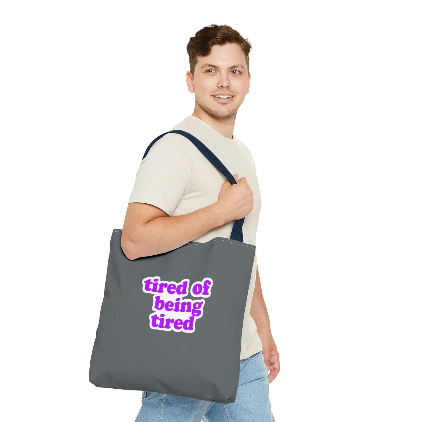Autoimmune Disease Awareness Tote Bag - "Bad Ass Spoonie Squad" (Dark Grey)