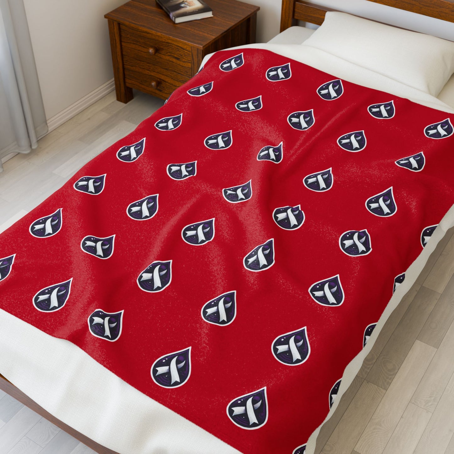 Sjögren's Disease Cozy Velveteen Plush Blanket - Soft Layer for Comfort & Warmth (Red)