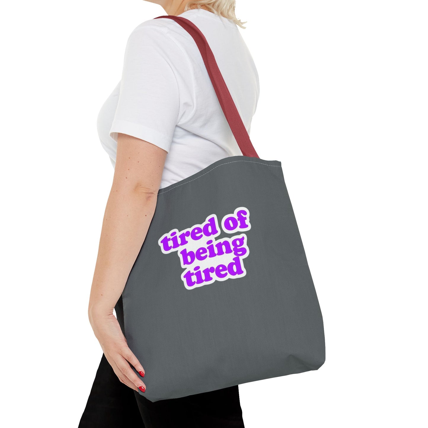Autoimmune Disease Awareness Tote Bag - "Bad Ass Spoonie Squad" (Dark Grey)