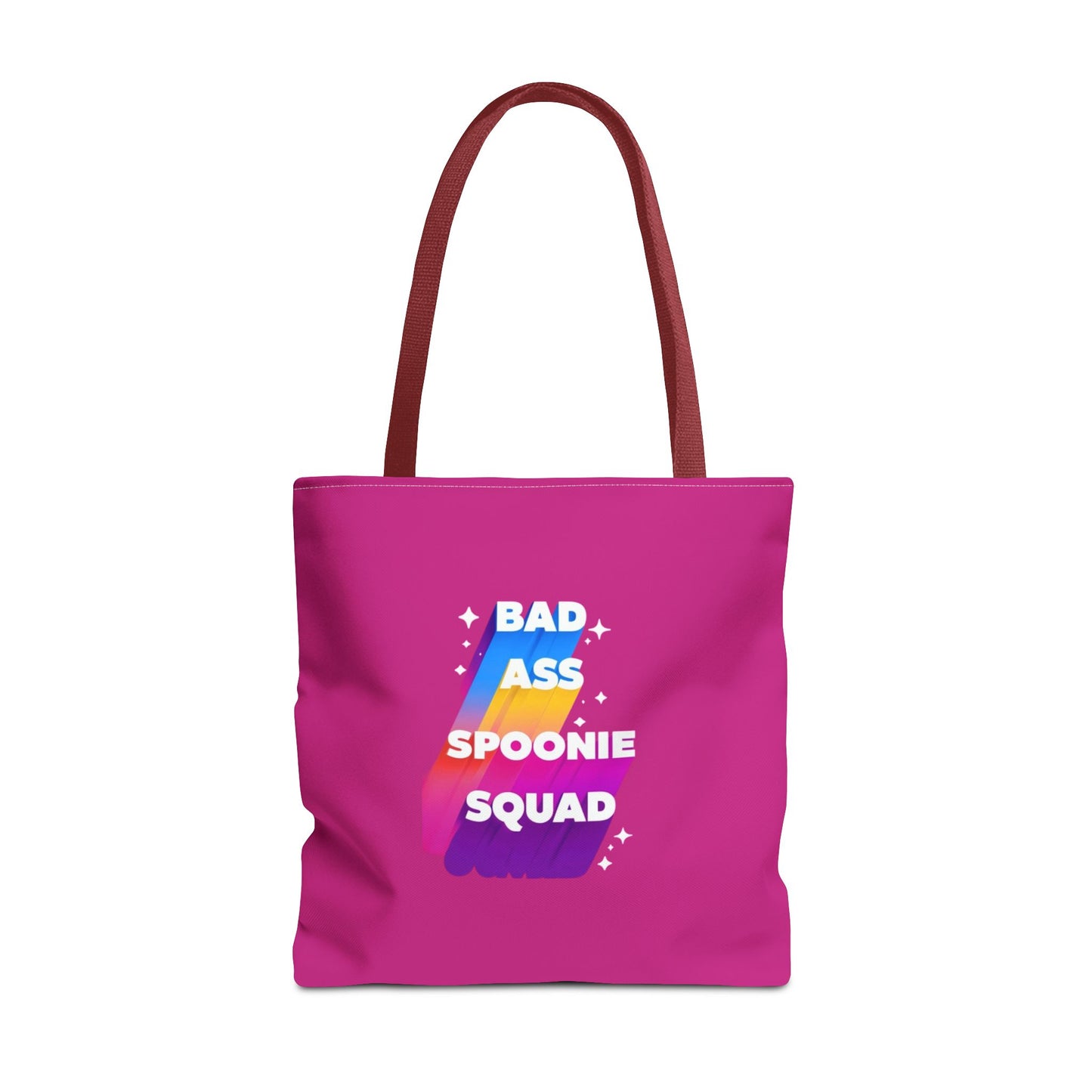 Autoimmune Disease Awareness Tote Bag - "Big Ass Spoonie Squad" (Pink)