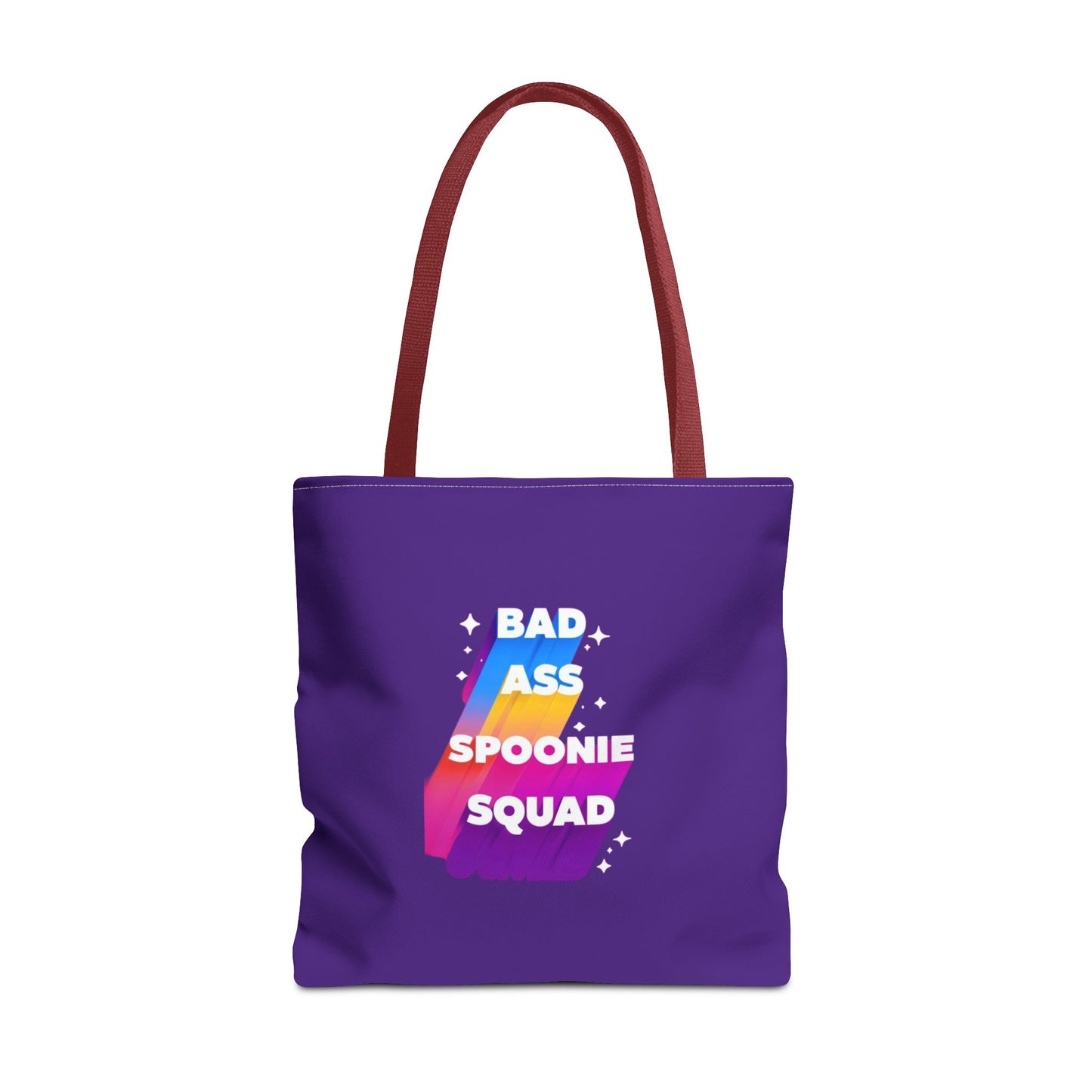 Autoimmune Disease Awareness Tote Bag - "Bad Ass Spoonie Squad" (Purple)
