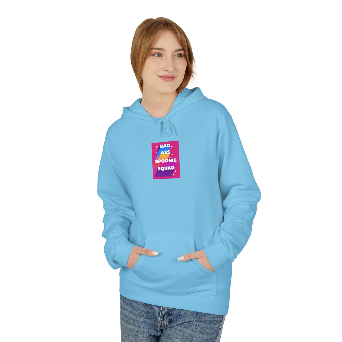 Sjögren's Disease - "Bad Ass Spoonie Squad" Unisex Fleece Hoodie