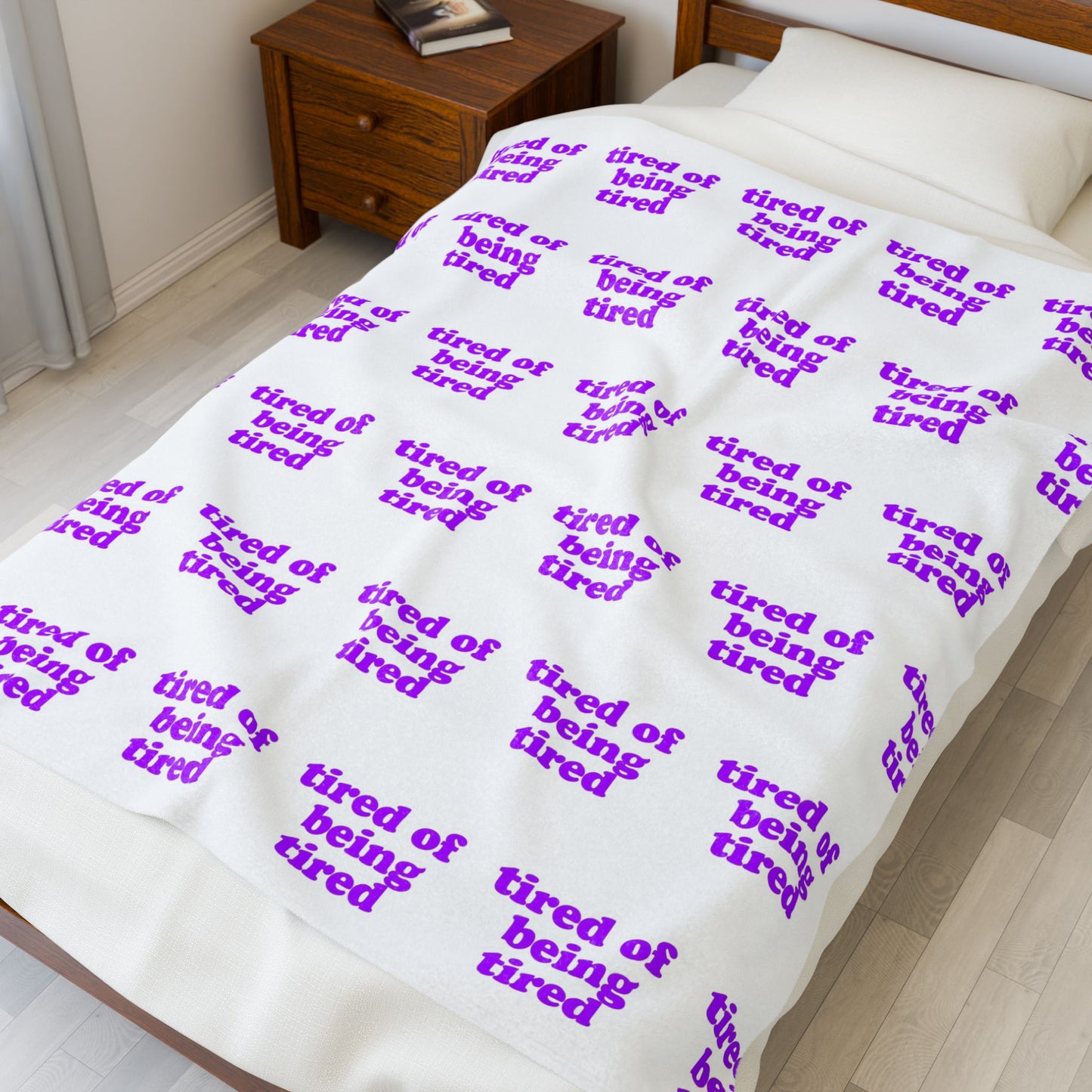 Autoimmune Disease: "tired of being tired: Velveteen Plush Blanket