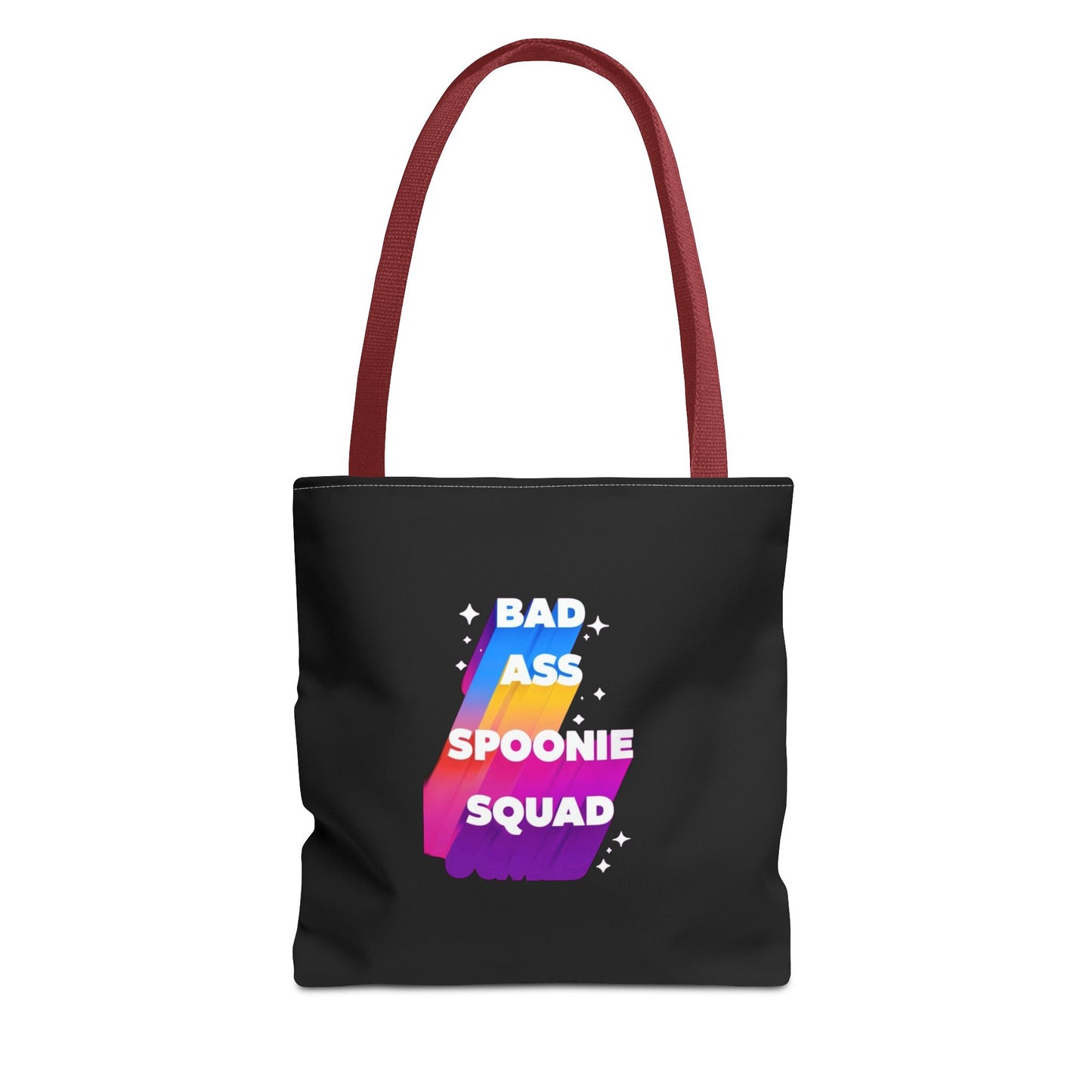 Autoimmune Disease Awareness Tote Bag - "Bad Ass Spoonie Squad" (Black)