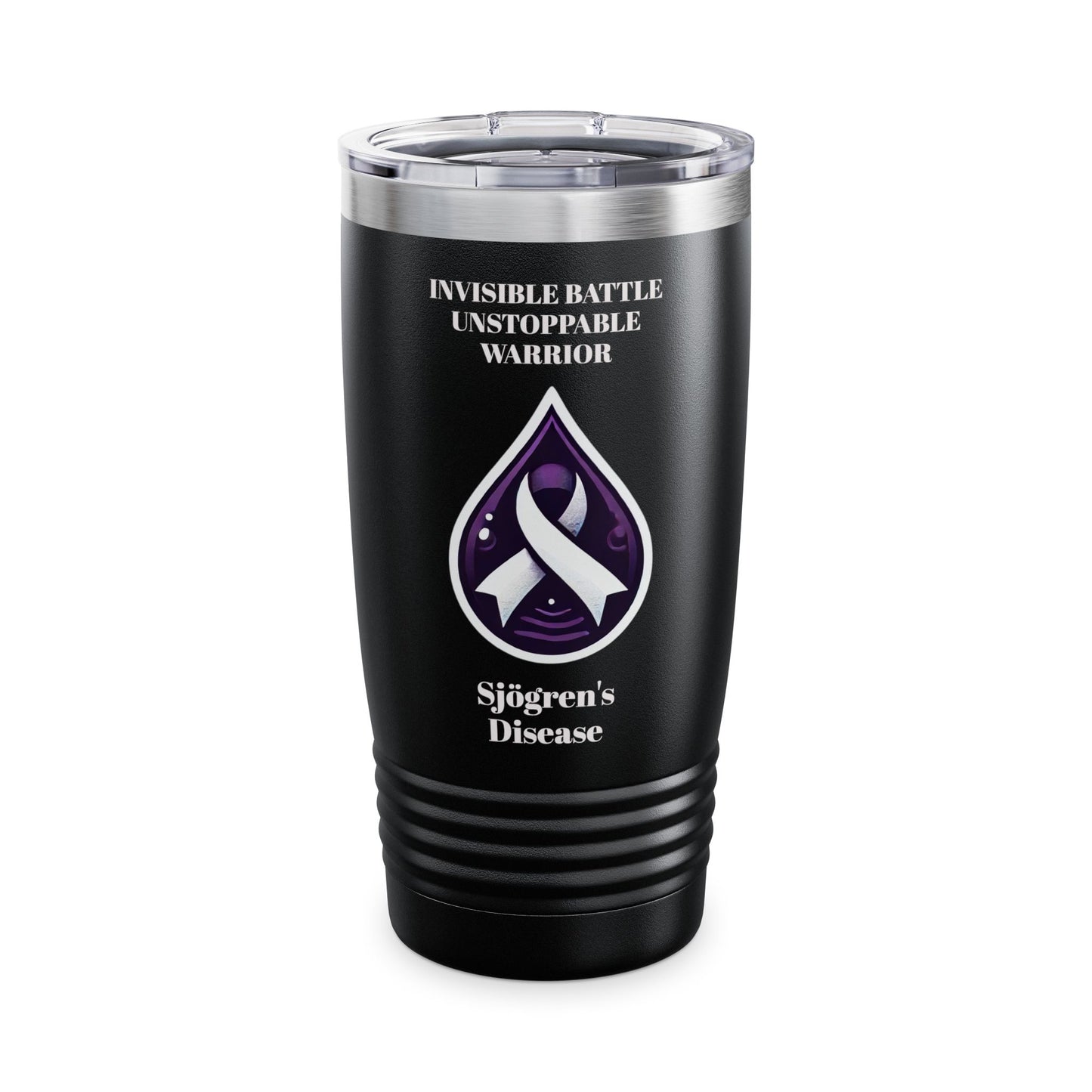 Sjögren's Disease Awareness Tumbler - Unstoppable Warrior 20oz Ringneck