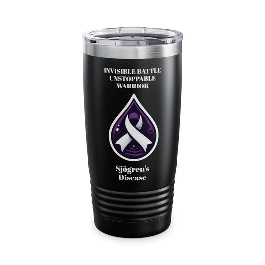 Sjögren's Disease Awareness Tumbler - Unstoppable Warrior 20oz Ringneck