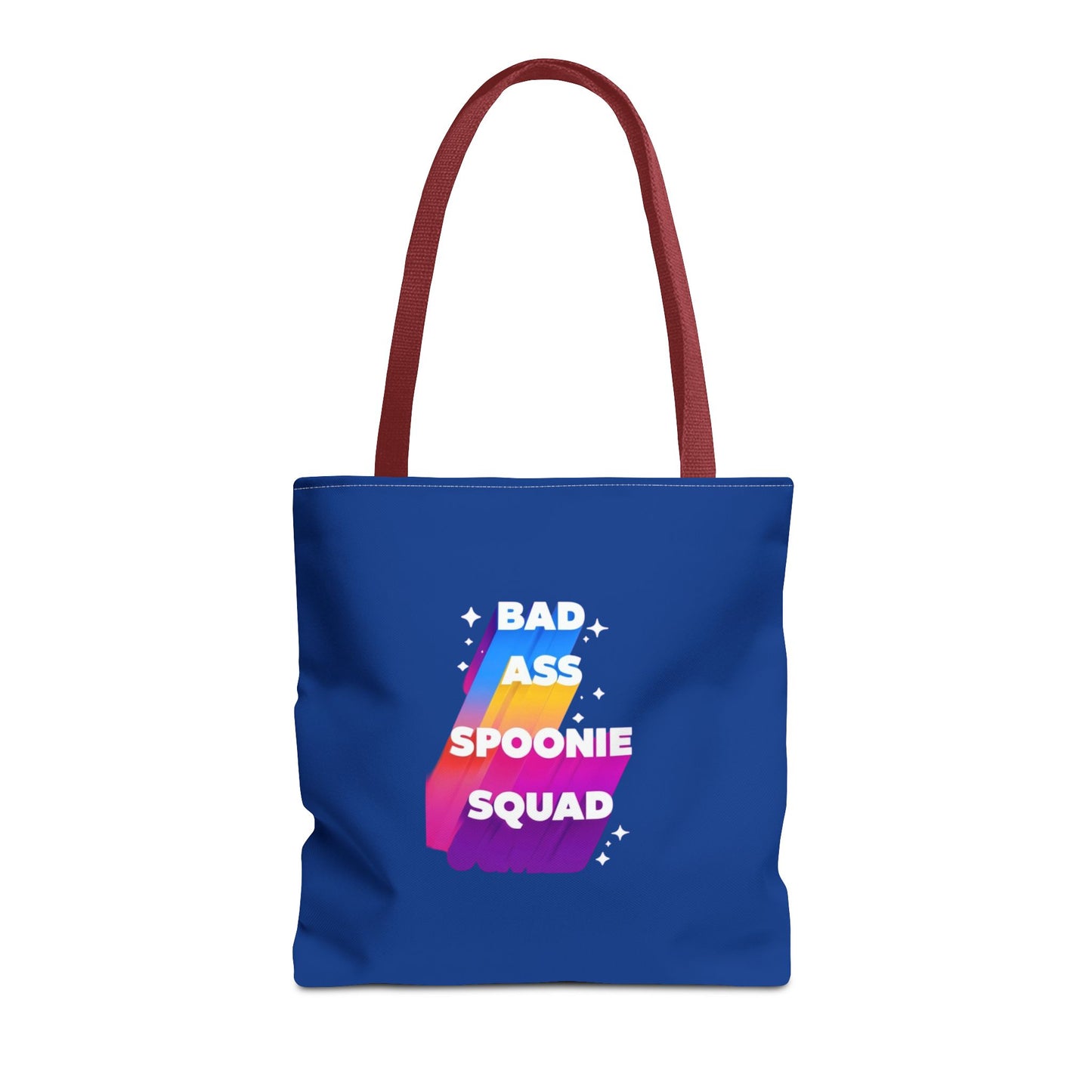 Autoimmune Disease Awareness Tote Bag - "Bad Ass Spoonie Squad" (Dark Blue)