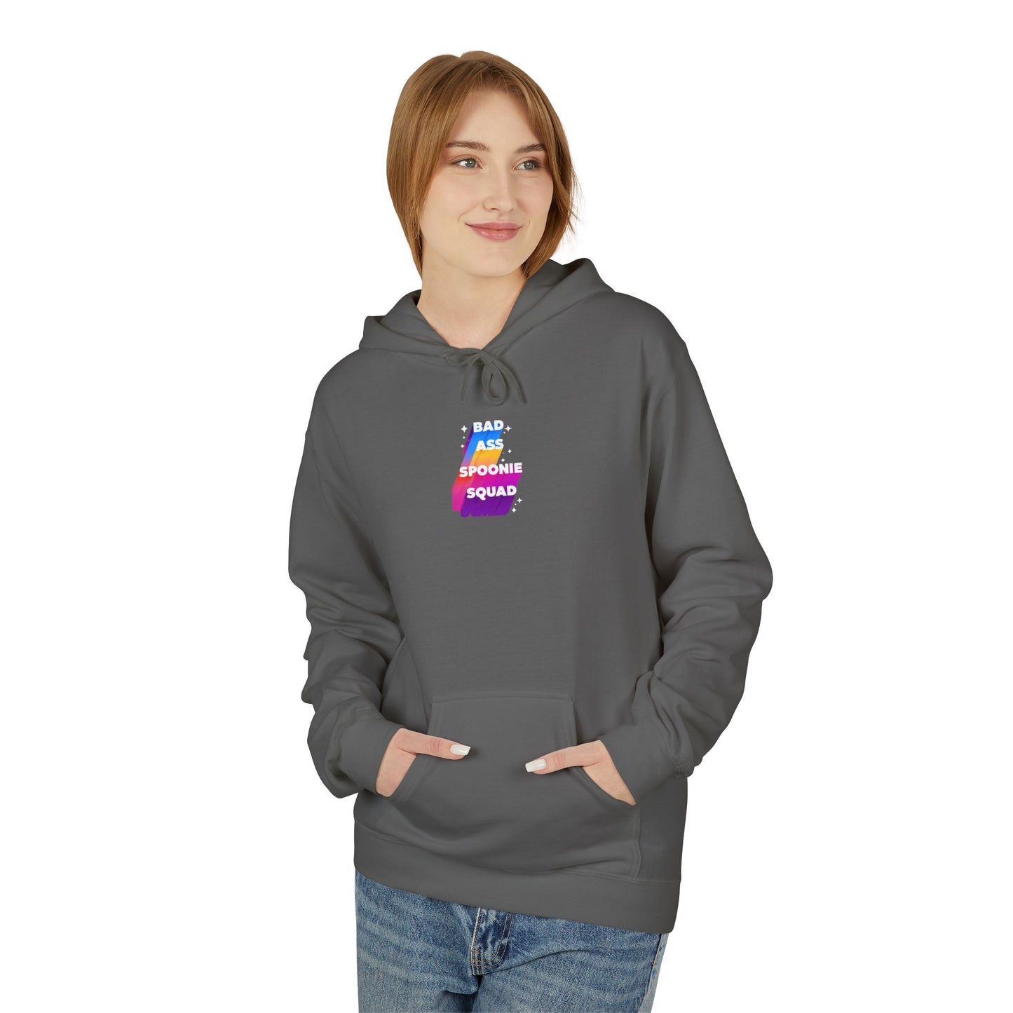 Autoimmune Disease - "Bad Ass Spoonie's Squad" Unisex Fleece Hoodie