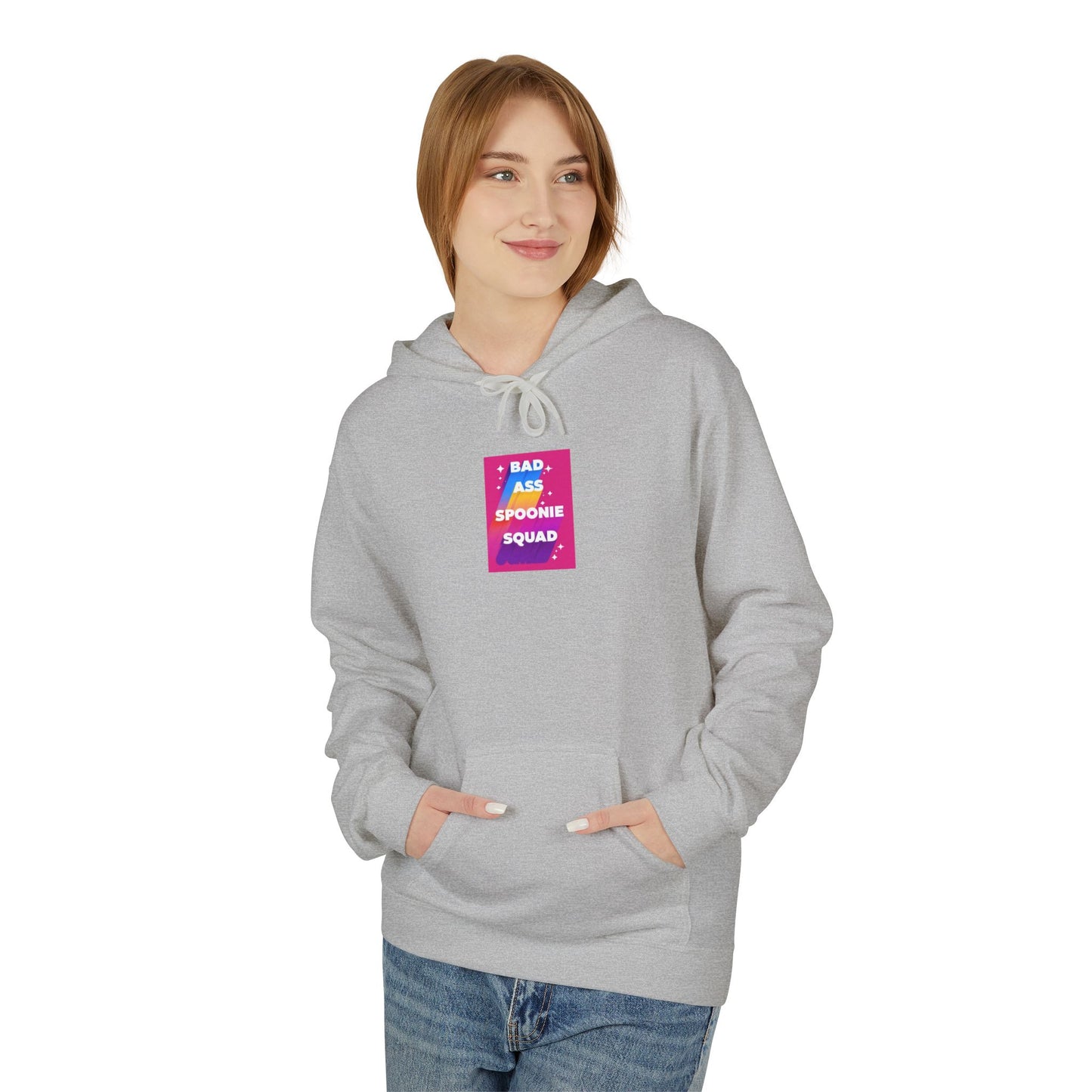 Sjögren's Disease - "Bad Ass Spoonie Squad" Unisex Fleece Hoodie